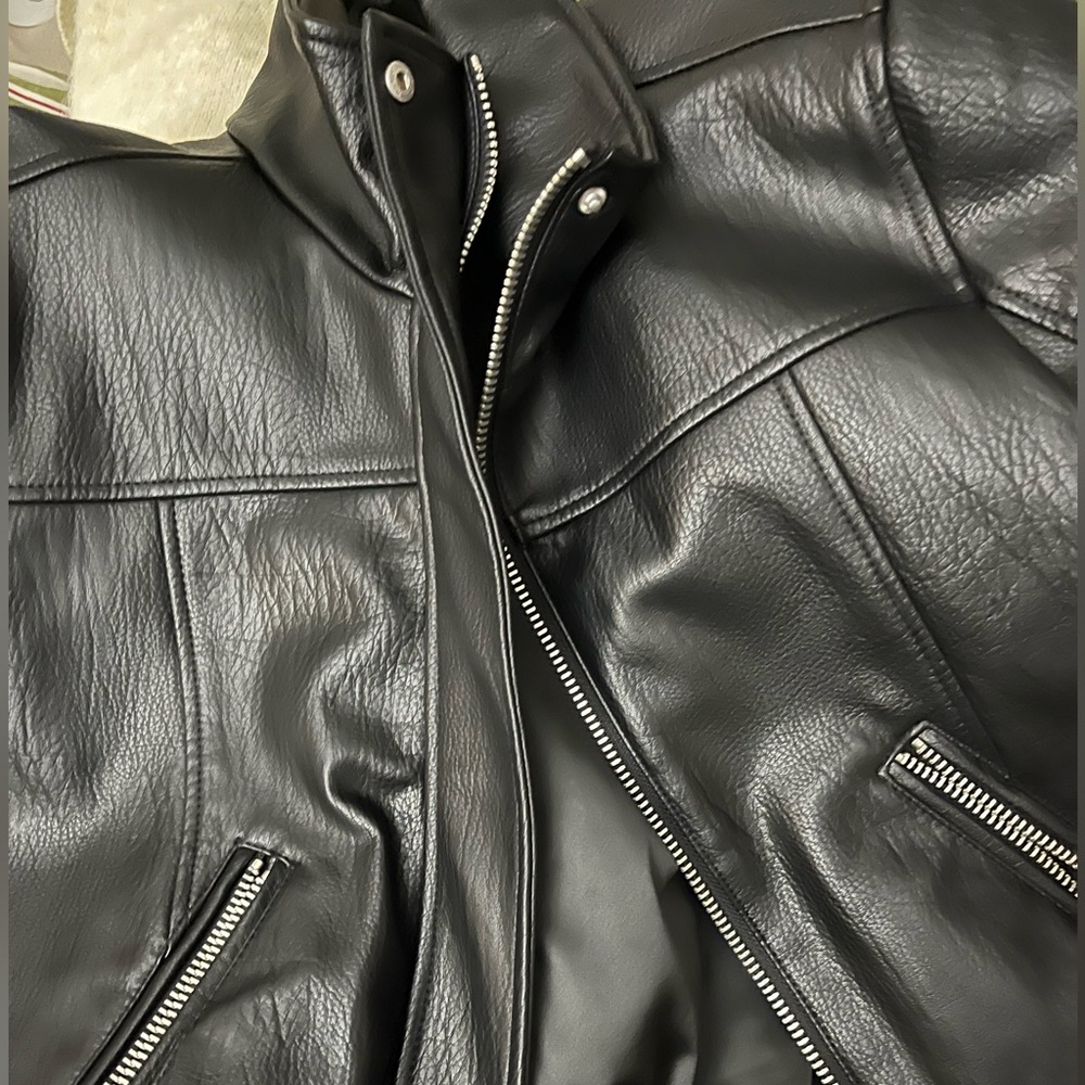 BNWT LEATHER BOMBER JACKET